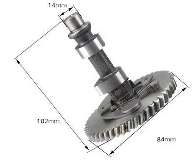 Steel Camshaft Fits for China 168F 170F GX160 GX200 163CC~212CC 5.5hp~7.5hp Small Gas Engine