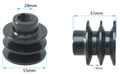 Double Groove Type Pulley Wheel W/ 20mm Hole Fits for China Model 168F 170F GX160 GX200 163CC~212CC Small Gasoline Engine