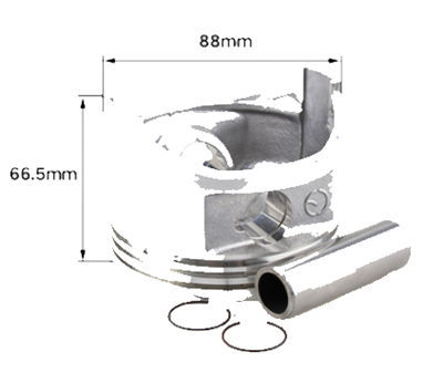 Piston+Rings Kit W/Pin and Circlip Fits for China 188F GX390 Bore Size 88mm 13HP 389CC Small Gas Engine