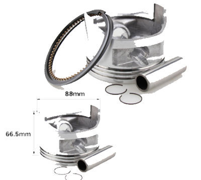 Piston+Rings Kit W/Pin and Circlip Fits for China 188F GX390 Bore Size 88mm 13HP 389CC Small Gas Engine