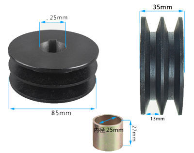 Double Groove Pulley Belt Wheel with 13mm Width and 85mm Dia. fits for China 182F 188F 190F GX390 GX420 11HP~16HP Small Gas Engine
