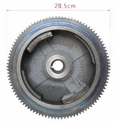 E-Start Flywheel with Gear Ring Fits for China 182F 188F 190F GX340 GX390 GX420 11HP~16HP Small Gasoline Engine