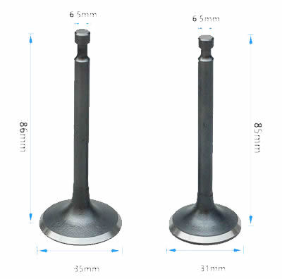 Intake and Exhaust Valves Kit Fits for China 182F 188F 190F GX340 GX390 GX420 11HP~16HP Small Gasoline Engine