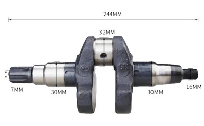 Spline Crankshaft Assy. W/ Gear and Bearing Fits for China Model 173F 5HP 247CC Small Air Cooled Diesel Engine Applied for Tiller