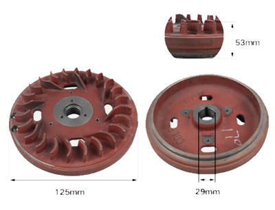 Flywheel Unit Fits for China Model 170F 173F 4HP 5HP 211CC~247CC Small Air Cooled Diesel Engine