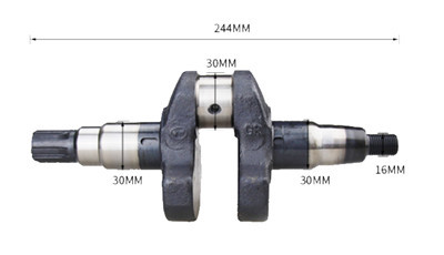 Spline Crankshaft Assy. W/ Bearing and Gear Fits for China Model 170F 4HP 211CC Small Air Cooled Diesel Engine Applied for Tiller