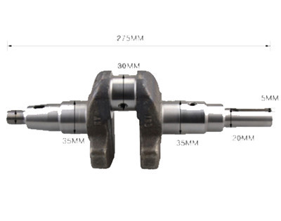 Straight Key Crankshaft Assy. W/ Bearing and Gear Fits for China Model 170F 4HP 211CC Small Air Cooled Diesel Engine