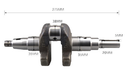 Oversized Straight Key Crankshaft Assy. Fits for China Model 178F 6HP 296CC Small Air Cooled Diesel Engine