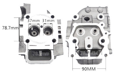 Cylinder Head Assy. W/ Valves and Springs Assembled Fits for China Model 186F 9HP Small Air Cooled Diesel Engine