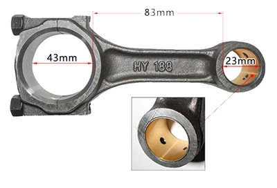 Std. Connecting Rod, Conrod Assy. Fits for China Model 188F 190F 11HP Small Air Cooled Diesel Engine