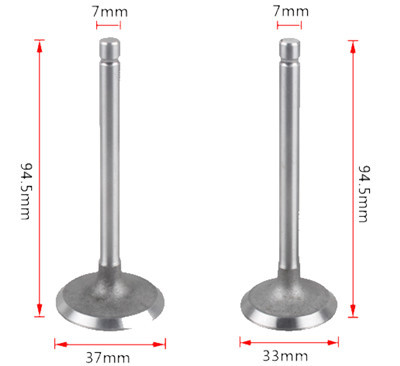 Intake and Exhaust Valves Kit Fits for China Model 188F 190F 11HP Small Air Cooled Diesel Engine