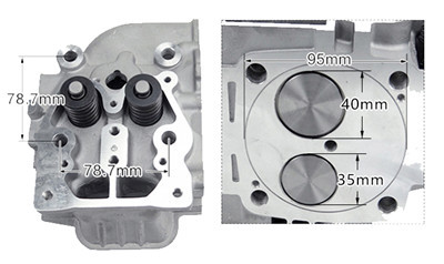 Cylinder Head Assy. W/ valve and springs assembled Fits for China Model 188F 190F 11HP Small Air Cooled Diesel Engine