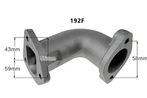 Intake/Inlet Aluminum Elbow Pipe For Model 192F 12HP 499CC Small Air Cooled Diesel Engine