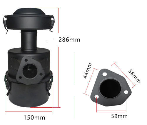 Cyindrical Shape Air Filter Box Assy. For China Model 192F 12HP 499CC Small Air Cooled Diesel Engine Used For Tillers