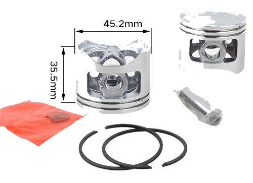 Piston And Rings Kit Fits For Model 5800 Bore Size 45.2MM 58CC Small Handy Air Cooled Gasoline Chainsaw