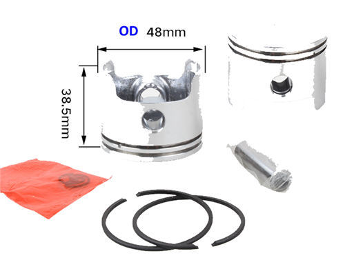 Piston And Rings Kit Fits for China Model 1E48 48CC 02 Stroke Small Air Cooled Gasoline Engine