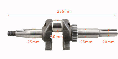 Key Straight Crankshaft 30MM Conrod Hole Fits for China Model 168FD 170FD 3HP/3.5HP Air Cool Diesel Engine