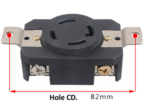 US Type 30A 260V 450V 4 Pin Hole Socket Fits For 5KW-8KW Small Gasoline Brush Generator Set