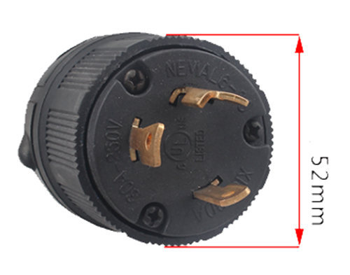 US Type 30A 250V 3 Pin Plug Fits For 5KW-8KW Small Gasoline Brush Generator Set