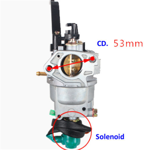 Manual Choke Type Carburetor Assy. With Solenoid Fits For 5-8KW Small Gasoline Brush Generator Set