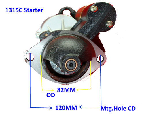 12V 12T. 8KW Electric Starter(1315C) Fits For Changchai Or Simiar S1100/1105/1110/1115/1125/L24/L28 Water Cool Diesel Engine