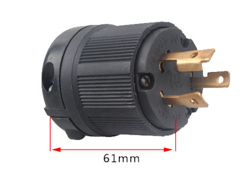 US Type 30A 250V 3 Pin Plug Fits For 5KW-8KW Small Gasoline Brush Generator Set
