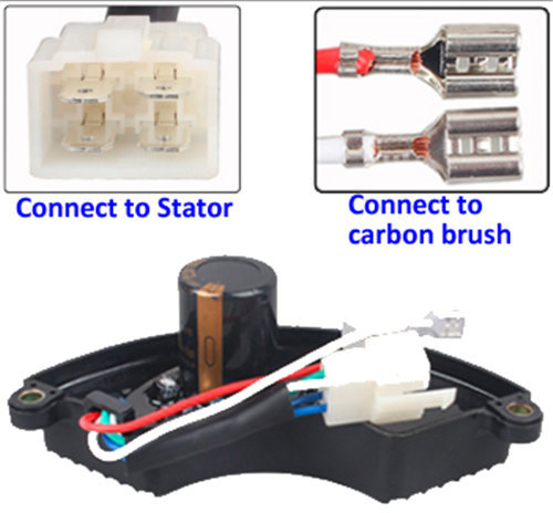 Single Phase 220V Automatic Voltage Requlator AVR W/. 6 Wires Fits For 5-7KW Small Gasoline Brush Generator Set