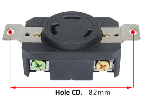 US Type 30A 250V 3 Pin Hole Socket Fits For 5KW-8KW Small Gasoline Brush Generator Set