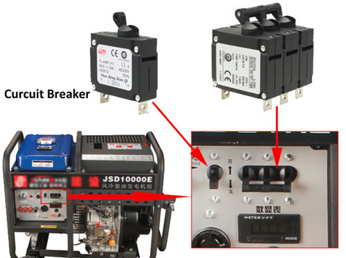 45A Curcuit Breaker Fits For 10KW Small Gasoline Brush Generator Set
