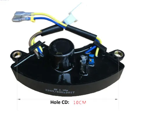 6 Wires Half Moon Shape AVR Voltage Regulator Single Phase Fits For 2KW 2.5KW 3.0KW Small Gasoline Brush Generator Set