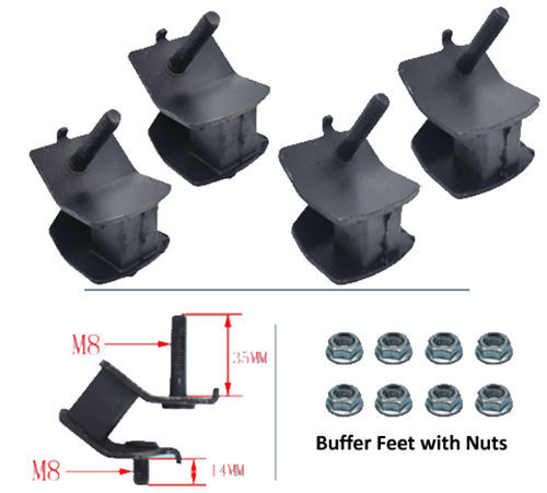 Buffer Feet Kit(4 PCS) with Nuts Fits For 2KW 2.5KW 3.0KW Small Gasoline Brush Generator Set
