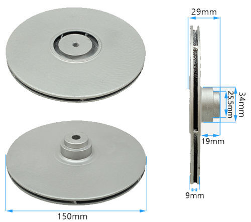 Aluminum Impeller B Fits For GX160 GX200 168F 170F Powered 2Inch Double-Impeller Type High Lift Water Pump