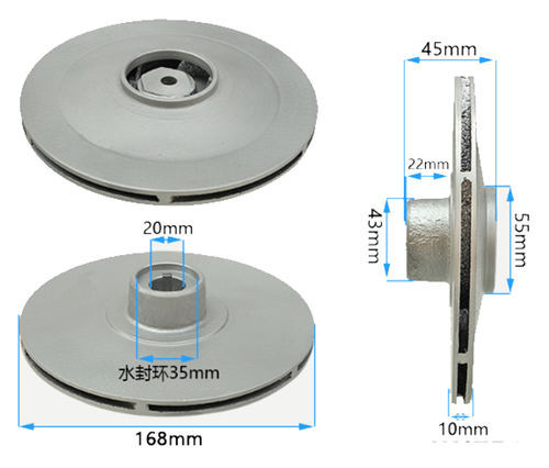 Aluminum Impeller Fits For GX160 GX200 168F 170F Powered 2Inch Single-Impeller Type High Lift Water Pump