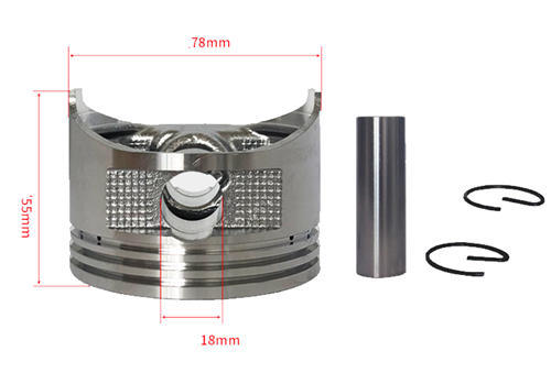Piston W/. Pin and Circlip 78MM Dia. Fits For 2V78 V-Twin Gasoline Engine 10KW Generator Parts