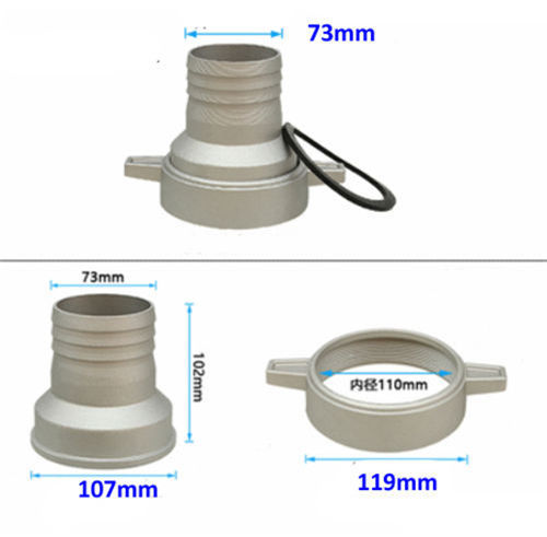 4&quot; to 3&quot; Converter Hose Pipe Connector+Screw Nut+Rubber Seal Kit  Fits For 4 Inch Gasoline Aluminum Water Pump Inlet/Outlet Port