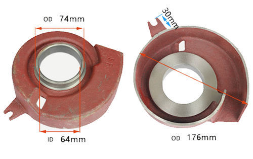 Water Impeller Swirl Iron Case Fits GX160 GX200 168F 170F Powered 3Inch Aluminum Water Pump