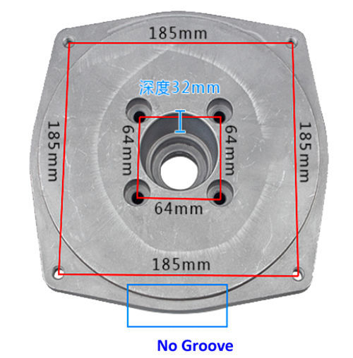 3" Pump Cover(Type 2) Mtg. Hole CD. 65MM Fits For GX160 GX200 168F 170F Type Engine 20MM Key Shaft Powered 3 In. Aluminum Water Pump Set