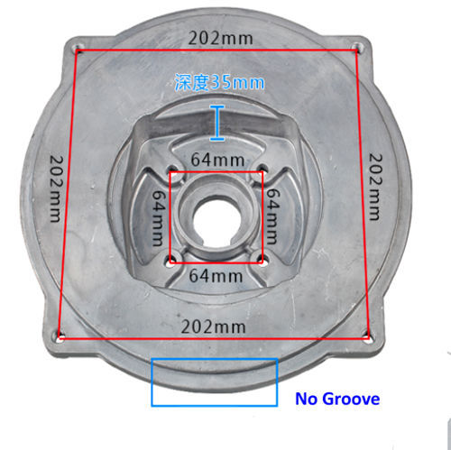 Pump Housing Cover(Type A) 65MM Mgt. Hole CD Fits For Gasline Or Diesel Engine Powered 4 Inch Aluminum Water Pump