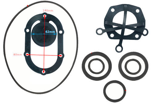 Full Pump Rubber Seal Gaskets Kit Fits For GX160 GX200 168F 170F Type Engine Powered 2Inch Single-Impeller Model High Lift Water Pump