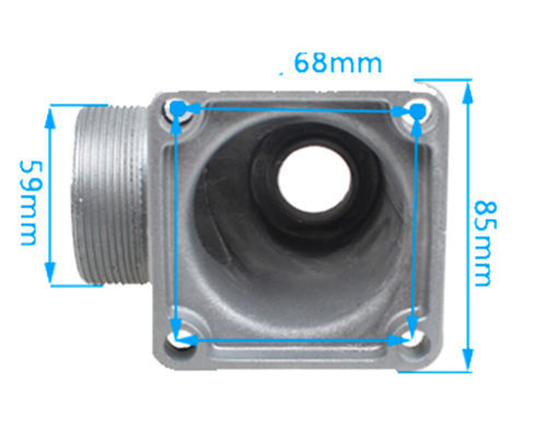 2" Pump Outlet Port Fits For GX160 GX200 168F 170F Type Engine Powered 4 Holes Bolt Inlet Type 2 In. Aluminum Water Pump
