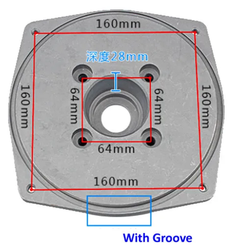 2&quot; Pump Cover(Type 1) Mtg. Hole CD. 65MM Fits For GX160 GX200 168F 170F Type Engine Key Shaft Powered 2 In. Aluminum Water Pump Set