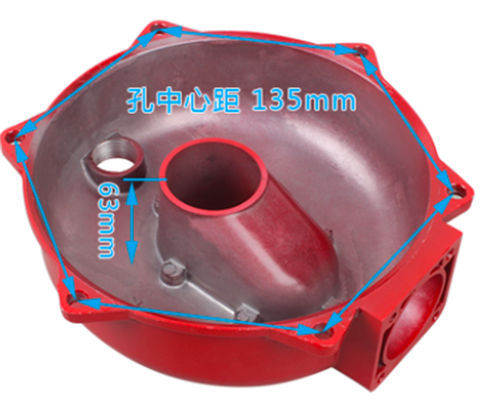 Pump Housing Body Fits For GX160 GX200 168F 170F Type Engine Powered 2Inch Double-Impeller Model High Lift Water Pump