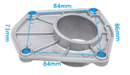2" Pump Inlet Port Fits For GX160 GX200 168F 170F Type Engine Powered 4 Holes Bolt Model 2 In. Aluminum Water Pump Set