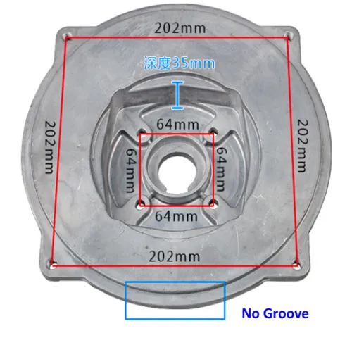 Pump Housing Cover(Type C) 65MM Mgt. Hole CD Fits For Gasline Or Diesel Engine Powered 4 Inch Aluminum Water Pump