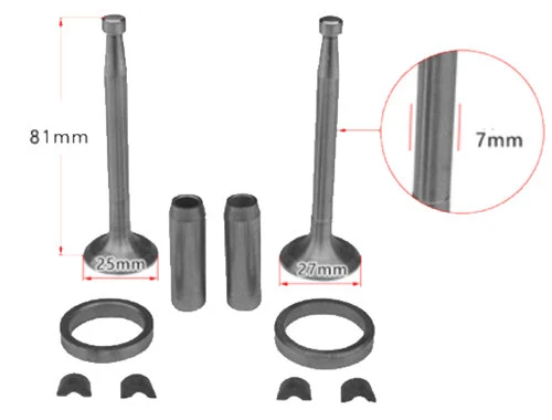 Valves Guide Seat Kit Fits For Changchai Or Simiar R165 R170 3HP-4HP Small Single Cylinder Water Cool Diesel Engine