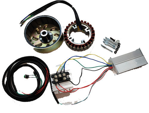 5KW DC Generator Kit (Rotor+Stator+Rectifier+Controller+Switch Buttons) 72V Model With Bolts