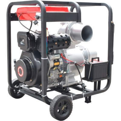 WSE150D 6 IN. Self-Priming Aluminum Diesel Water Pump Set Powered by 12HP Air Cool Engine With Estart and Trolly