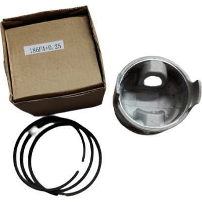 Oversize +0.25mm Piston & Rings Kit For 186FA 10HP Air Cooled Diesel Engine