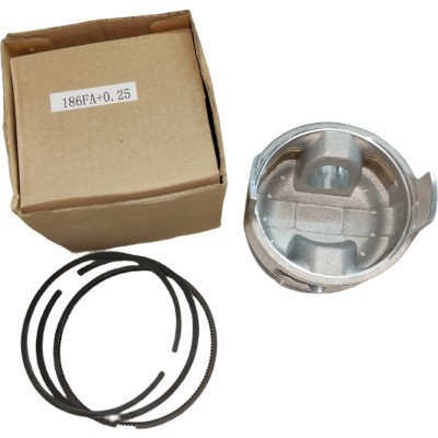 Oversize +0.25mm Piston & Rings Kit For 186FA 10HP Air Cooled Diesel Engine