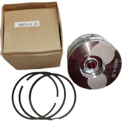 Oversize +0.25mm Piston & Rings Kit For 186FA 10HP Air Cooled Diesel Engine